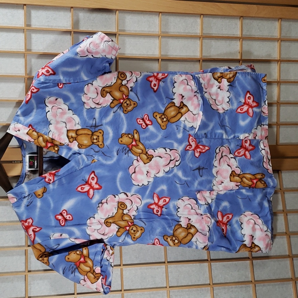 Los Angeles Rose Size Small Scrub Top